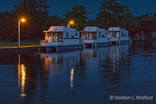 Houseboat Row At First Light_34970-2.jpg - Photographed along the Rideau Canal Waterway at Smiths Falls, Ontario, Canada.
